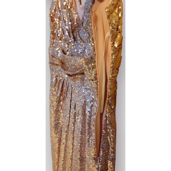 Formal Long Dress Prom Size 4 Peach - Picture 5 of 9